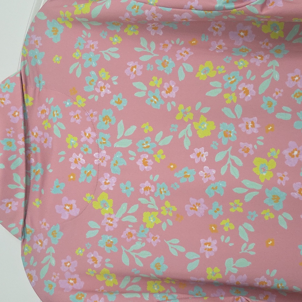 Bad Birdie Men's Golf Polo In Excellent Condition. Nice Pink Floral Pattern. - Picture 6 of 7